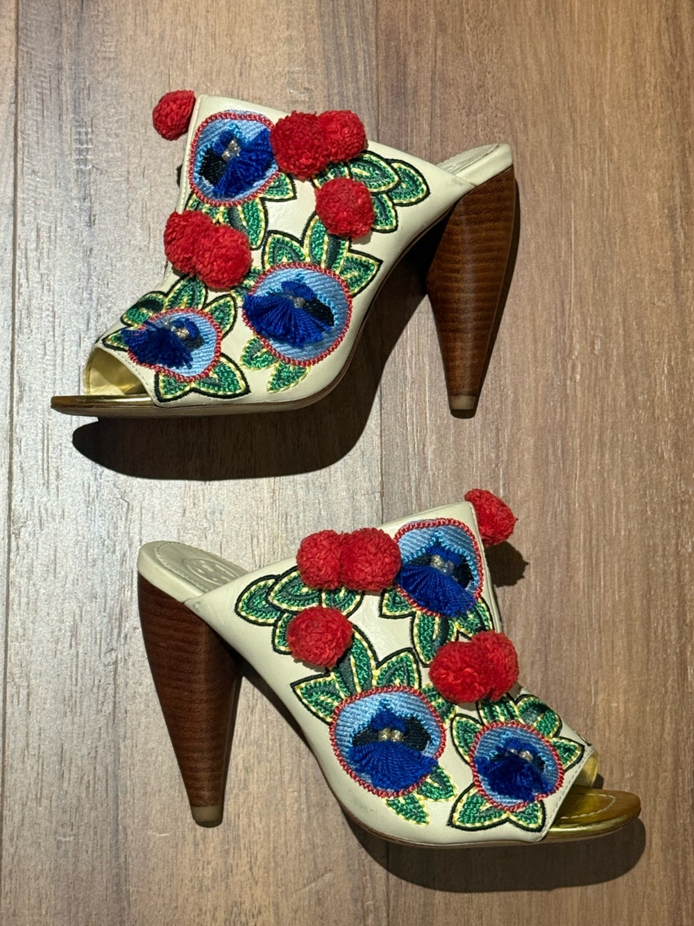Tory Burch Pom Pom Mules